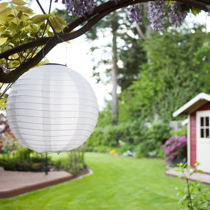 Witte solar lampion voor buiten 30 cm - Zonne-energie