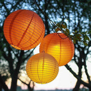 Oranje lampion rijstpapier 35 cm