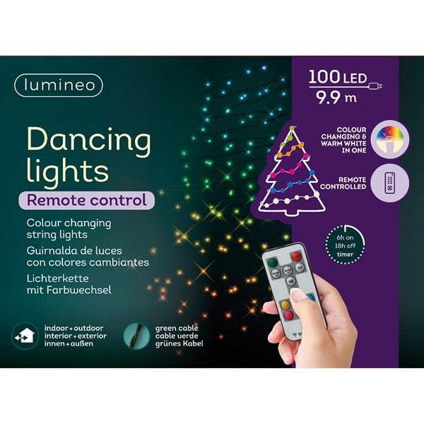 Kerstverlichting 10 meter 100 dancing lights