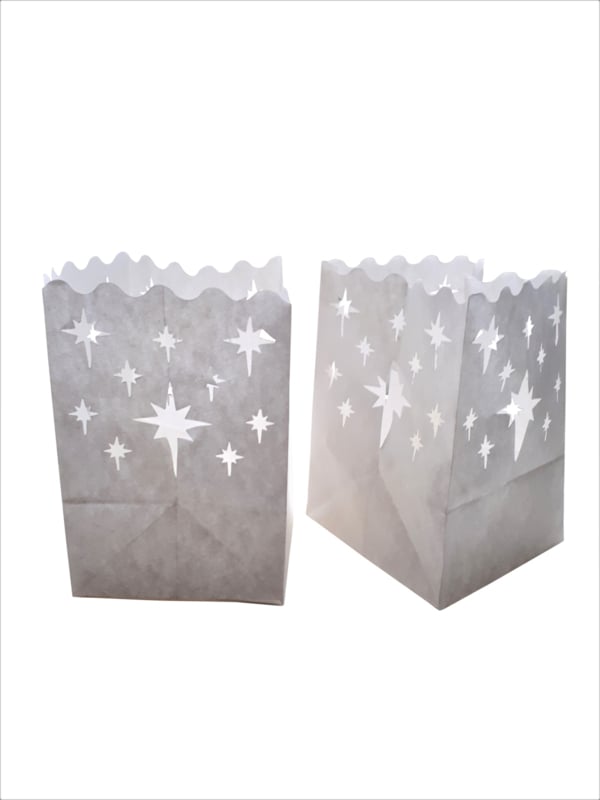 Kerstmix kaarszakjes 5 verschillende designs - 10 stuks