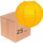 25x donkergele papieren lampionnen van 50 cm