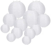 Lampionpakket met 35 witte lampionnen rijstpapier