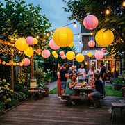 25x donkergele papieren lampionnen van 50 cm