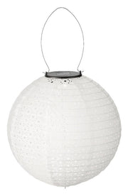 Lumineo solar lampion wit met led verlichting - 25 cm