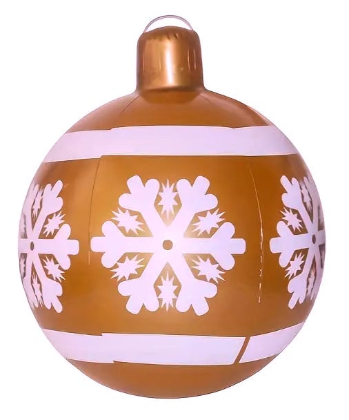 Grote kerstbal koper 60 cm - Sneeuwvlok
