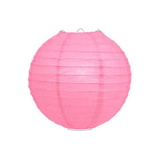 Roze lampion rijstpapier 20 cm