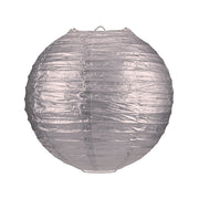 Zilveren lampion rijstpapier 35 cm