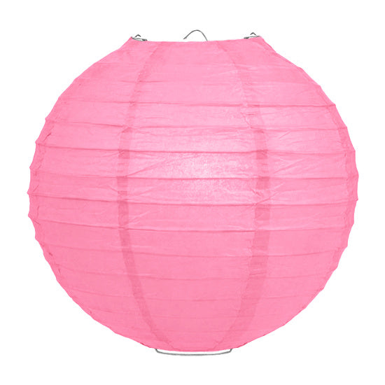 Roze lampion rijstpapier 50 cm