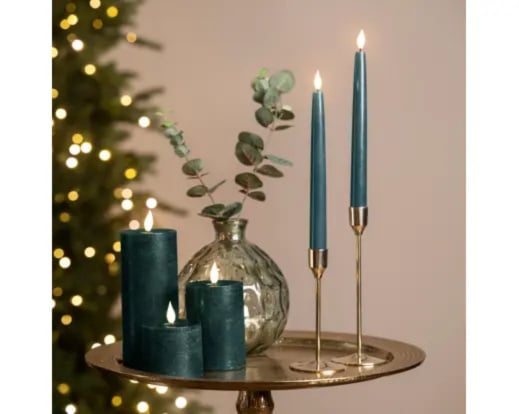 Decoratiebord voor kaarsen goud - 33 cm