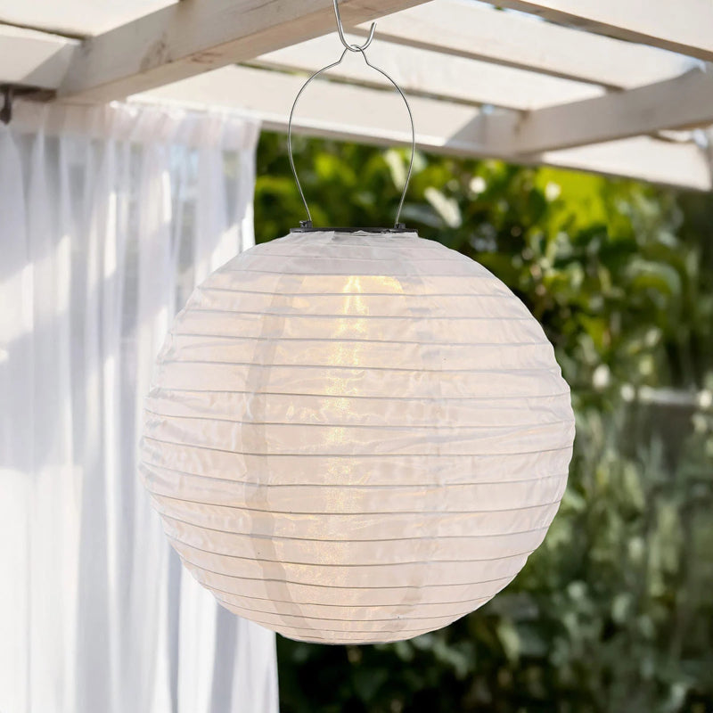 Witte solar lampion voor buiten 30 cm - Zonne-energie