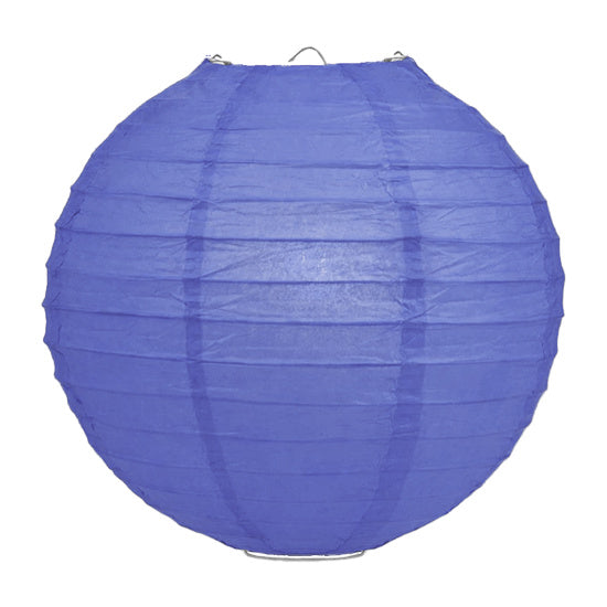 25x donkerblauwe papieren lampionnen van 50 cm