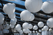Lampionpakket met 25 witte lampionnen rijstpapier