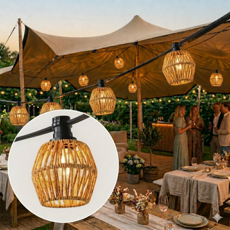 Prikkabel lichtsnoer 5 m als sfeervolle boho stretchtent verlichting