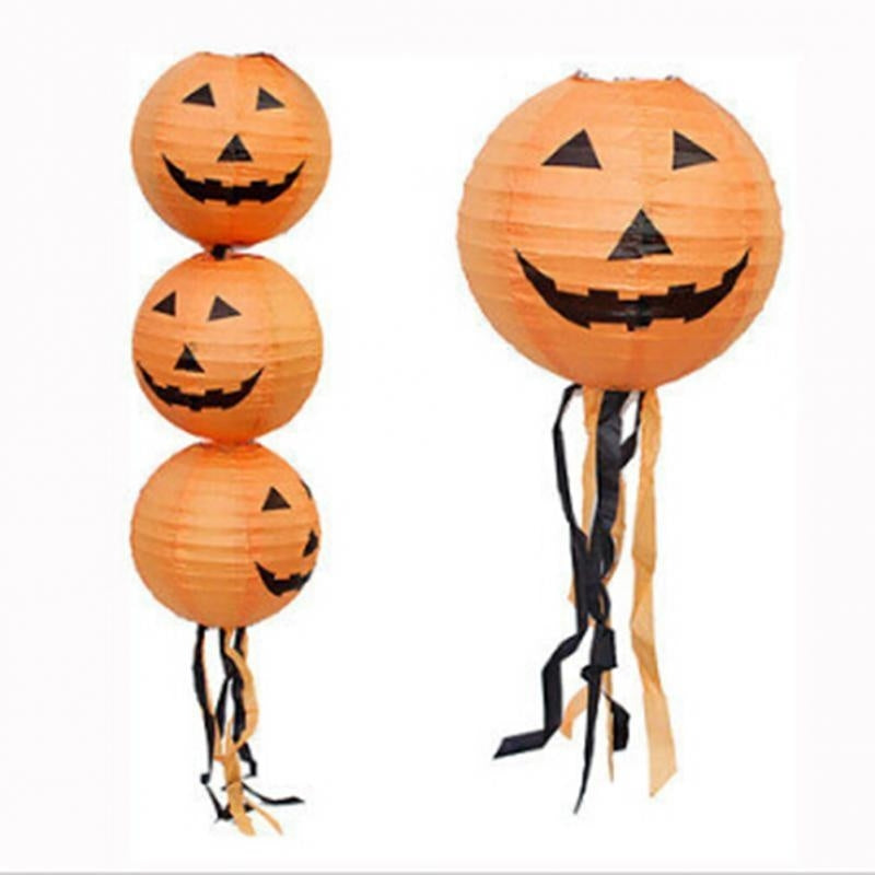 Oranje lampion rijstpapier 35 cm