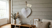 Witte decoratie hart plisse papier 30 cm