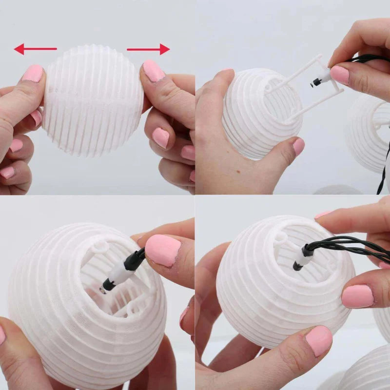 Solar lampionnen slinger met LED verlichting