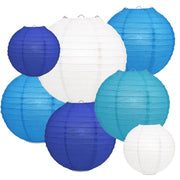 Lampionnenpakket 60 stuks - Blauw en wit