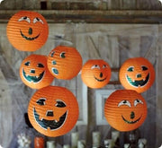 Oranje lampion rijstpapier 20 cm