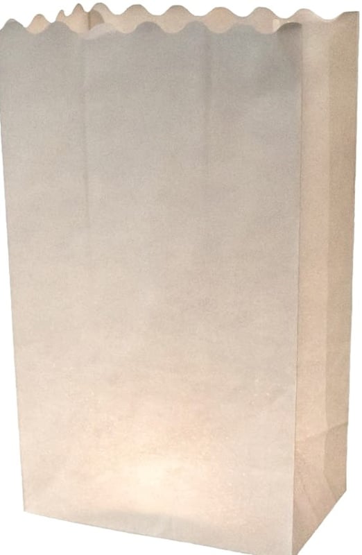 Candle bag blanco Neutraal - 10 grote kaarsenzakken