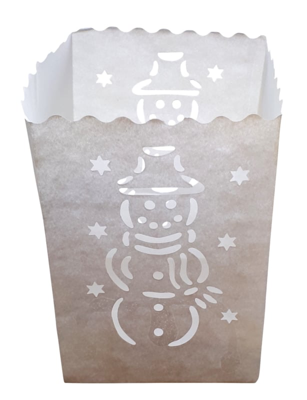 Candlebag Sneeuwpop - 10 kleine kaarsenzakjes