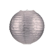 Zilveren lampion rijstpapier 20 cm