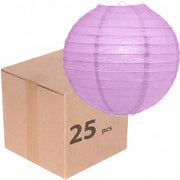 25x lila papieren lampionnen van 50 cm