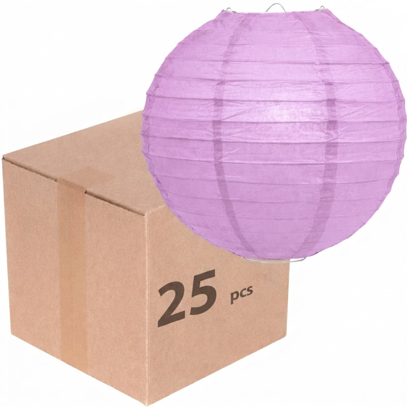 25x lila papieren lampionnen van 50 cm