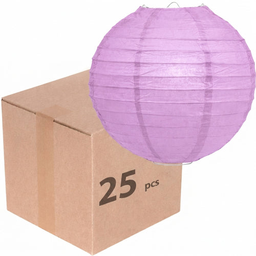 25x lila papieren lampionnen van 50 cm