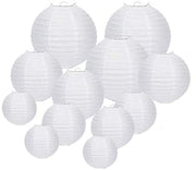 Lampionpakket met 25 witte lampionnen rijstpapier