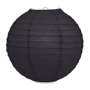 25x zwarte papieren lampionnen van 50 cm