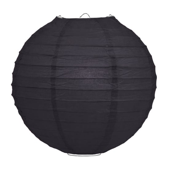 Zwarte lampion rijstpapier 50 cm