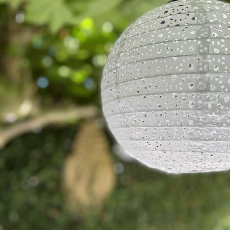 Lumineo solar lampion wit met led verlichting - 25 cm