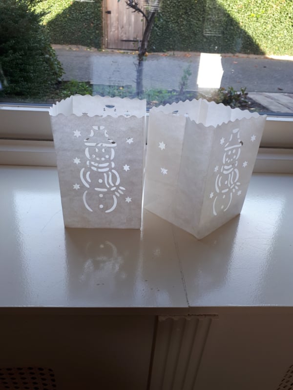 Candlebag Sneeuwpop - 10 kleine kaarsenzakjes
