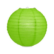Lampionnen pakket 18 stuks - Groene en witte papieren lampionnen