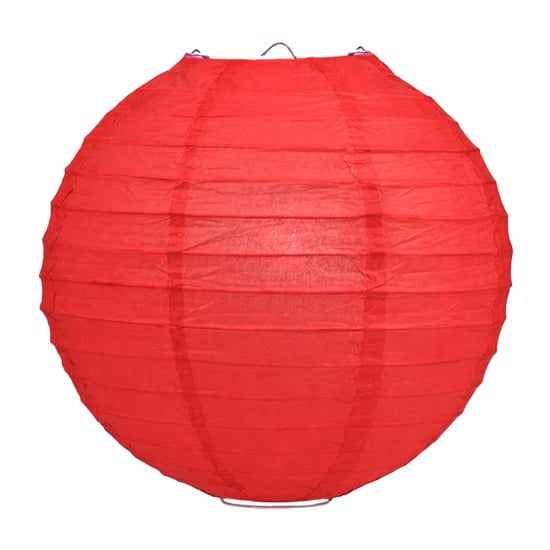 Rode lampion rijstpapier 50 cm