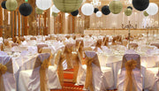 Gouden lampion rijstpapier 35 cm