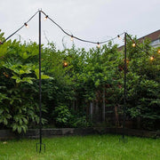 Metalen paal voor lichtsnoer 3 meter - set a 2 stuks
