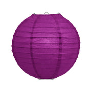Paarse lampion rijstpapier 35 cm