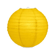 Gele lampion rijstpapier 35 cm