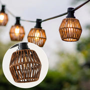 Prikkabel 10 m inclusief 10 boho lampenkapjes voor buiten