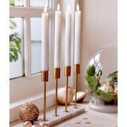 Set van 2 witte LED dinerkaarsen met timer