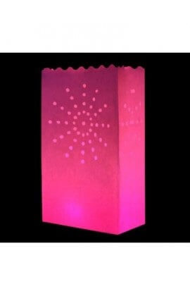 Roze candle bag Fireworks - 10 stuks