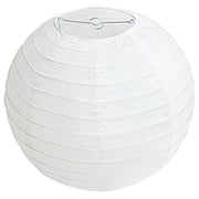 Witte lampion rijstpapier 25 cm