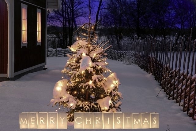 Candle bag letters MERRY CHRISTMAS