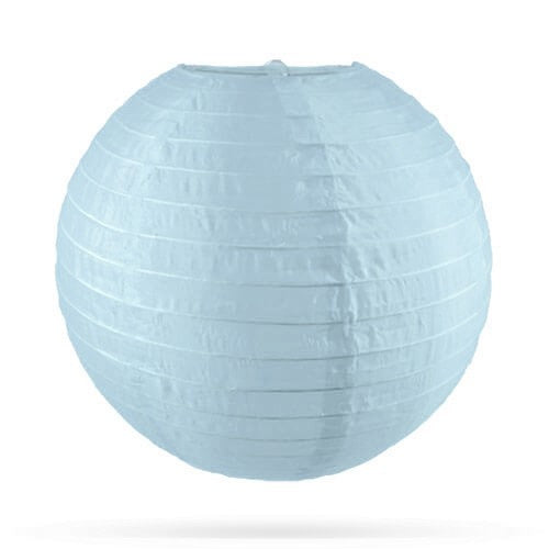 Lichtblauwe buitenlampion - 25 cm - weerbestendig nylon