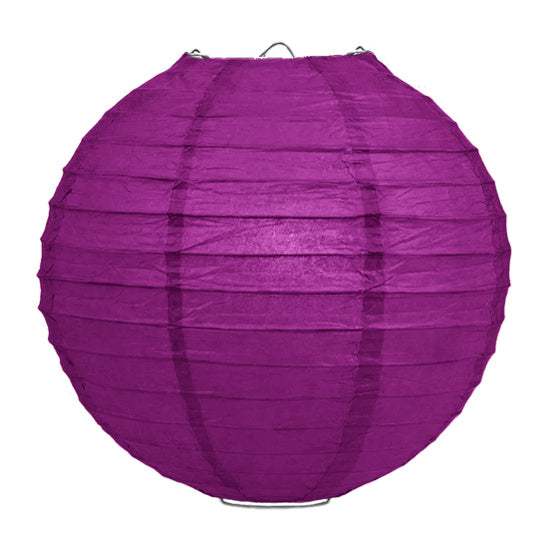 Paarse lampion rijstpapier 50 cm