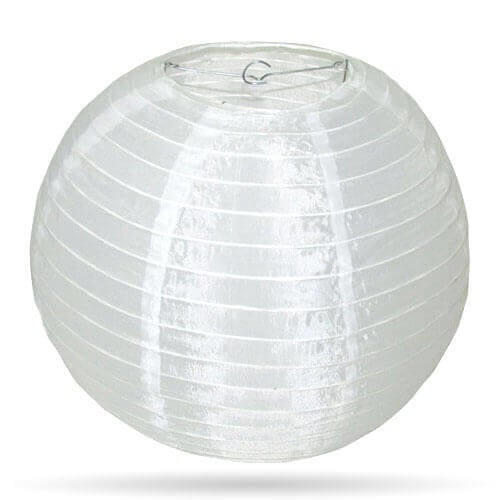 Witte nylon buitenlampion 25 cm