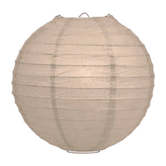 25x warm grijze papieren lampionnen van 50 cm