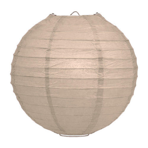 25x warm grijze papieren lampionnen van 50 cm