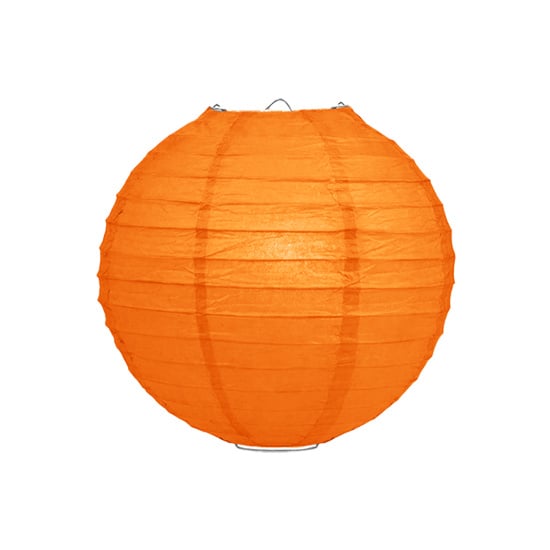 Oranje lampion rijstpapier 20 cm